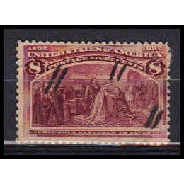 Used 236 8c Columbus Restored to Favor Barely Clears RA0921