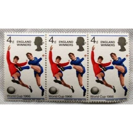 Three 1966 World Cup England Winners 4d stamps
