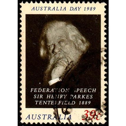 Australia 1989 Australia Day Sir Henry Parkes 39c Used Stamp.