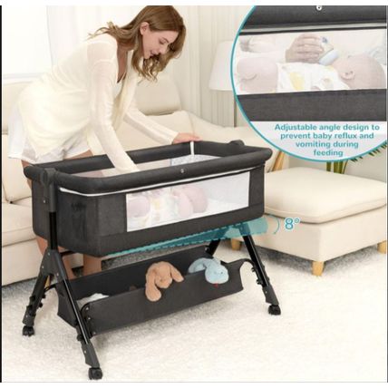 Baby Bassinet, Bedside Bassinet for Baby, 3 in 1 Bassinet Bedside Sleeper