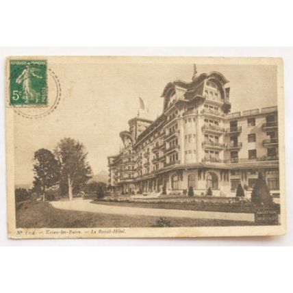 1913 postcard Evian les bains le royal hotel