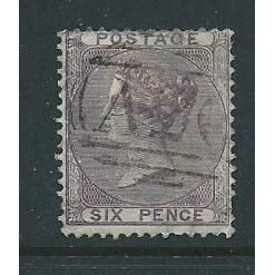 gibraltar stamps gb victoria used abroad sgz42 sg z42 6d lilac 1856