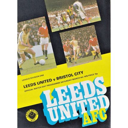 LEEDS UNITED v BRISTOL CITY LEAGUE DIVISION ONE 1977/78