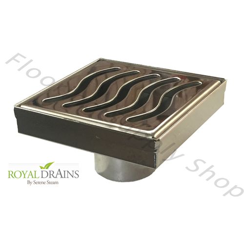 Royal Drains Ocean Wave Brushed Nickel by Serene Steam