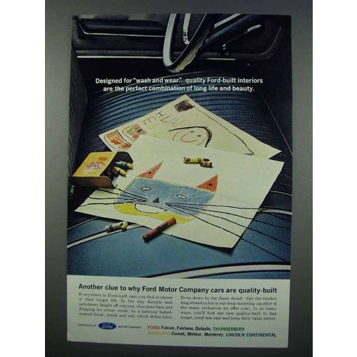1962 Ford Motor Company Ad - Designed for Wash and Wear