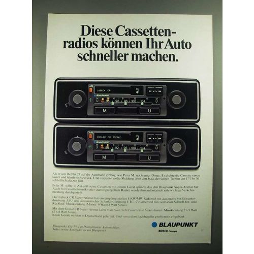 1979 Blaupunkt Lubeck CR and Goslar CR Car Stereos Ad - in German