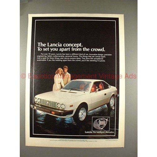 1978 Lancia Car Ad, Concept to Set Apart From Crowd!!