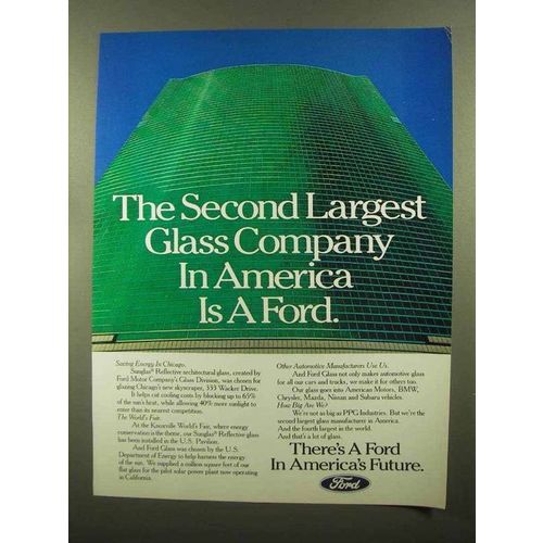 1982 Ford Motors Ad - Second Largest Glass Company