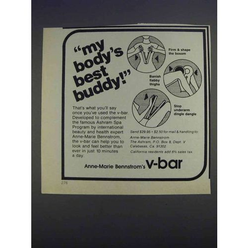 1980 Anne-Marie Bennstrom's V-Bar Ad - Body's Buddy