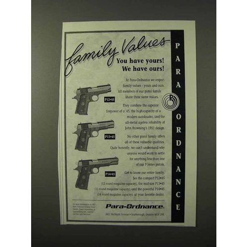 1995 Para-Ordnance P12-45, P13-45, P14-45 Pistol Ad