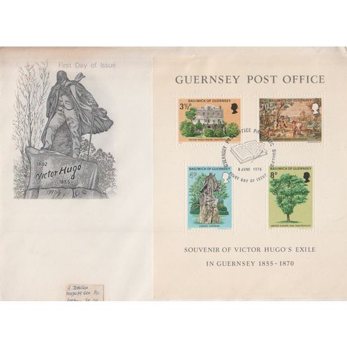 Guernsey 1970 Victor Hugo Exile Mini Sheet FDC see others