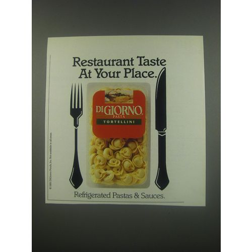 1991 DiGiorno Tortellini Pasta Ad - Restaurant Taste at your place