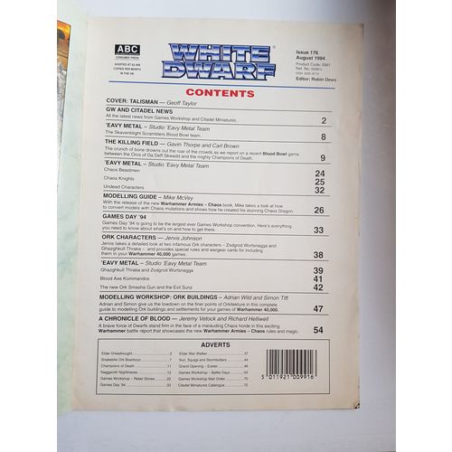 GAMES WORKSHOP - WHITE DWARF MAGAZINE - ISSUE 176 - AUGUST 1994