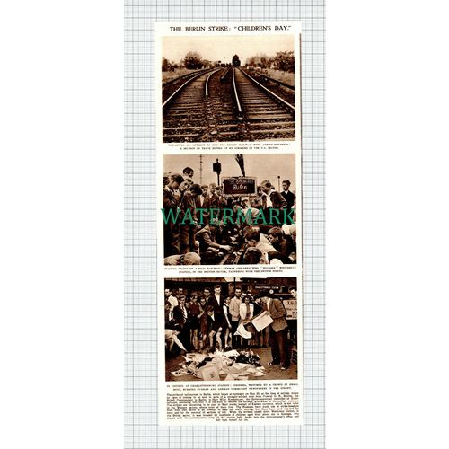 (X172) Berlin Strike Westkreuz Station Charlottenburg Germany - 1949 Clip