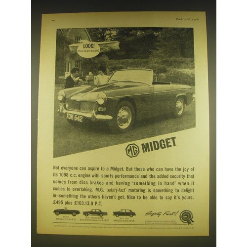 1963 MG Midget Car Ad - Look! They've got an MG
