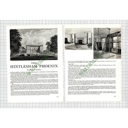 9239) Hintlesham Hall Theatre Ipswich Antony Stokes - 1972 Article