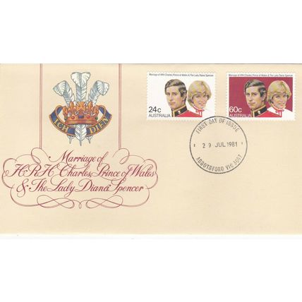 Australia 1981 Royal Wedding FDC Abbotsford cancel Unaddressed VGC