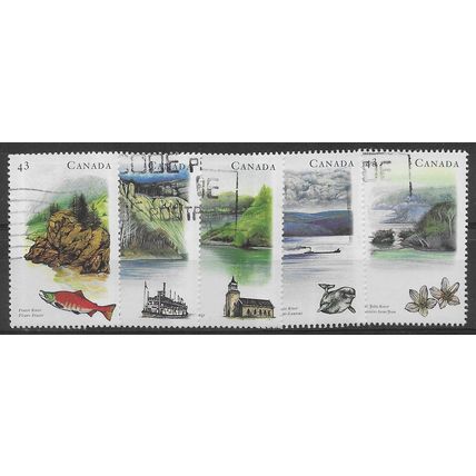 CAN 1993 (SET) 'RIVERS' (3RD SERIES) (5v) FINE USED (EBID71-226)