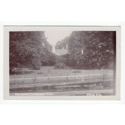 The Gardens South Stoneham House Postcard RP Hampshire Mentor & Co 1044