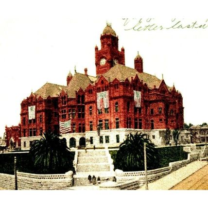 c1907 Los Angeles, CA Postcard County Court House Building, (A8)