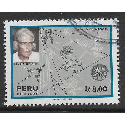 PERU 1987 8L DR MARIA REICHE SG 1663 FINE USED