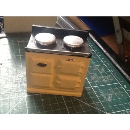 Cream Aga Style Stove 1:12th scale miniature