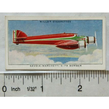 1938 Wills Speed No. 14 Savoia-Marchetti S-79 Bomber