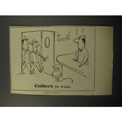 1951 Collier's Magazine Ad - cartoon by Virgil Partch - Bar
