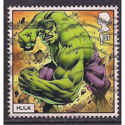 GB 2019 QE2 1st Marvel Comics Incredible Hulk used SG 4184 ( K924 )