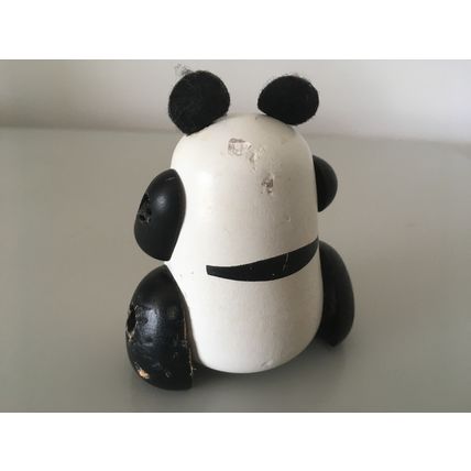 WOODEN PANDA FIGURINE