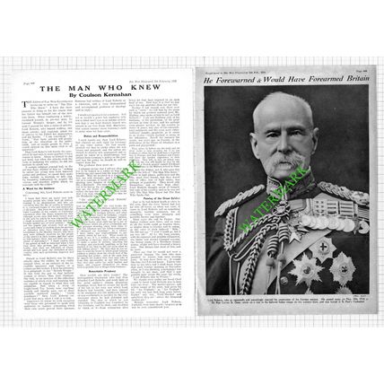 Lord Roberts World War One WW1 - 1919 Article