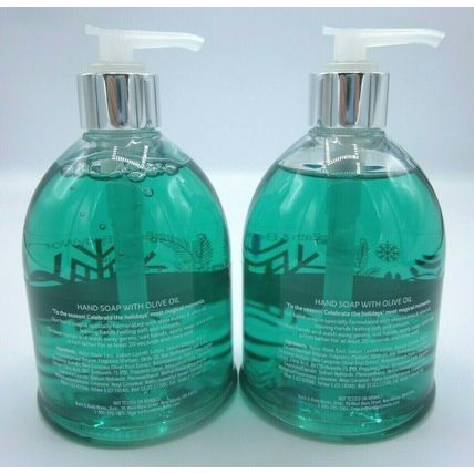 2 Bath & Body Works Hand Soap with Olive Oil 13.3 oz Sparkling Alpine Woods