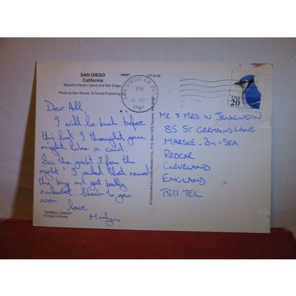HARBOR ISLAND and SAN DIEGO, CALIFORNIA, USA used postcard 1998 pm #