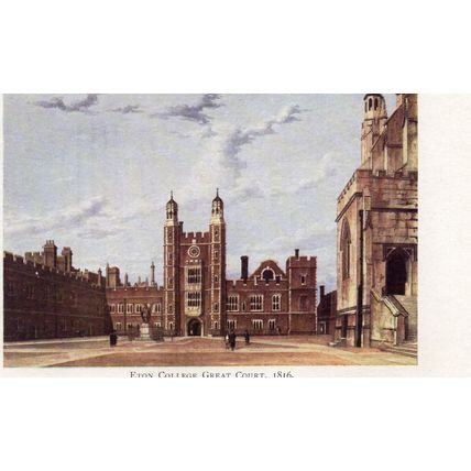 Eton College Great Court in 1816 - Unused Postcard (EPH)