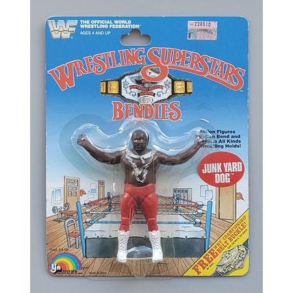 wwf ljn wrestling superstars bendies junk yard dog wrestling figure