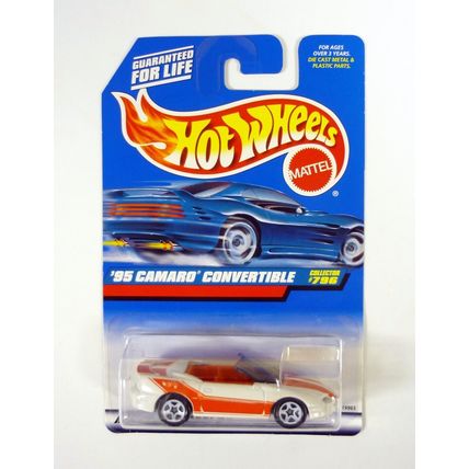 Hot Wheels '95 Camaro Convertible #796 White Die-Cast Car 1998