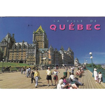 Quebec Chateau Frontenac Canada Postcard posted 2014 creased