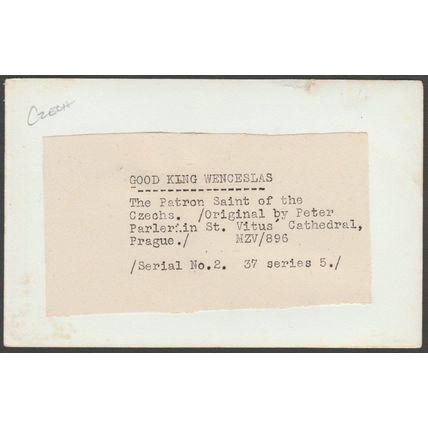 Bust of Good King Wenceslas, St Vitus Cathedral, Praha, 1942 - Old Photograph