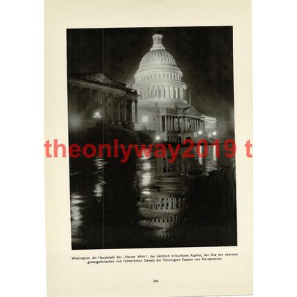 Capitol, Washington DC, USA, Book Illustration (Print), 1935