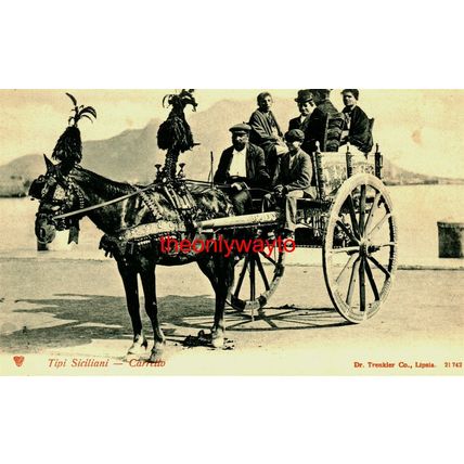 Tipi Siciliani (Carretto), Sicily, Italy, Trinkler, Postcard,1900s