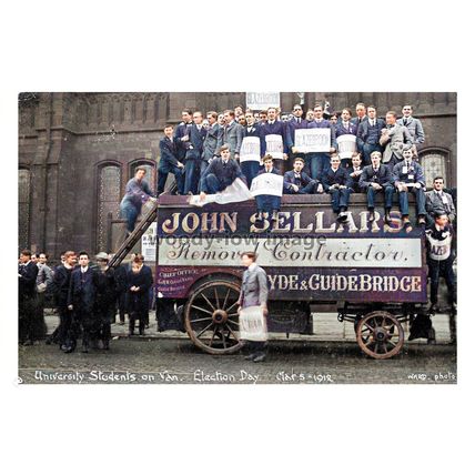 ptc7365 - Lancs - Manchester University Students, 1912 Election Day - print 6x4