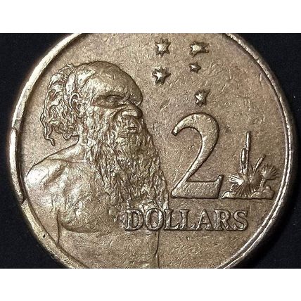 Australia 2005 $2 Aboriginal Tribal Elder - "Rim Cud" REVERSE - Circulated