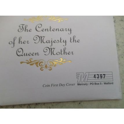2000 Isle of Man Centenary of the Queen Mother 1 One Crown Coin Cover