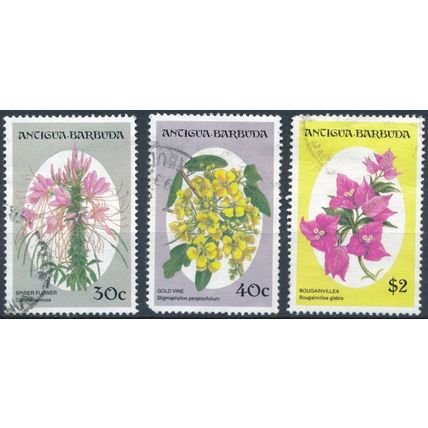 Flowers: 3 Values - Antigua & Barbuda 1993 - F H - SG 1735/6 & 1738