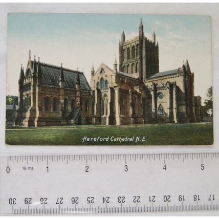 vintage postcard Hereford Cathedral