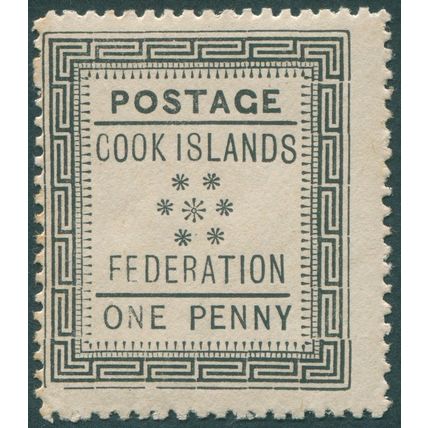 Cook Islands 1892 1d black SG1 unused