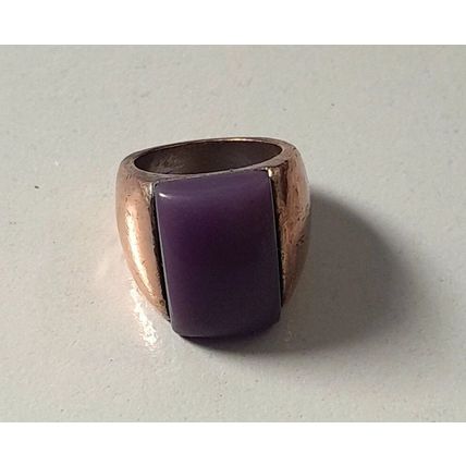 CHUNKY MAN'S RING with PURPLE STONE *