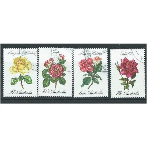 australia stamps qe2 sg43 roses set flowers fu