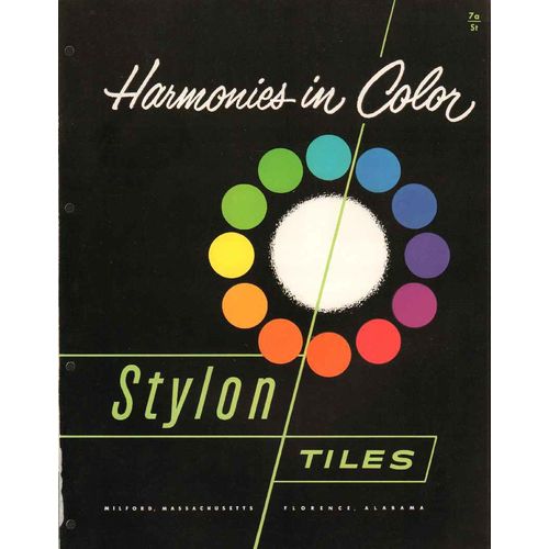 stylon tiles corp 1956 harmonies color wall floor vintage catalog