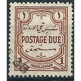 Transjordan 1929 D189 1m Red-Brown Postage Due Fine Used .. ..